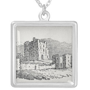 Castle Ruins Silver Plated Necklace
