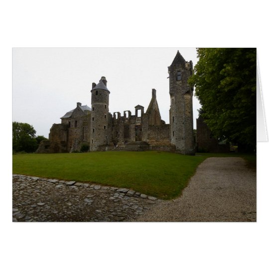 Castle Ruins Somewhere in Normandie France Card