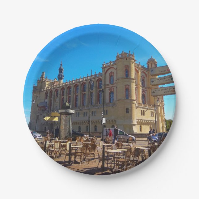 Castle Saint Germain. FRANCE Paper Plates (Front)