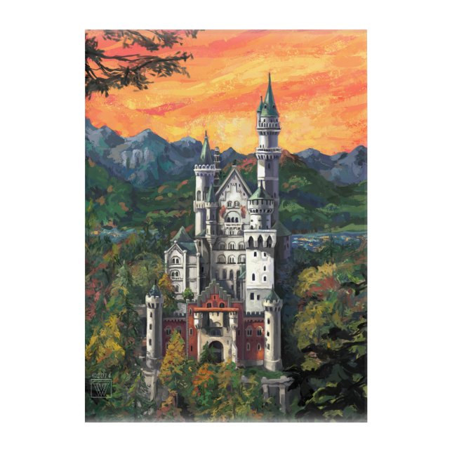 Castle Schloss Neuschwanstein Art (Front)