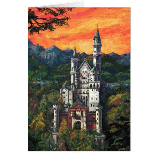Castle Schloss Neuschwanstein Cards (Front)