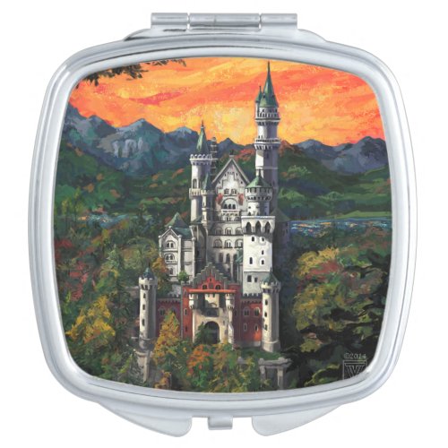 Castle Schloss Neuschwanstein Compact Mirror