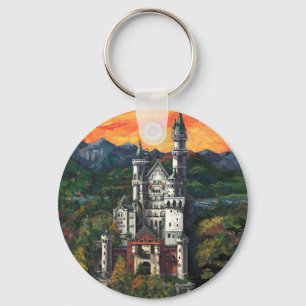 Castle Schloss Neuschwanstein Keychain