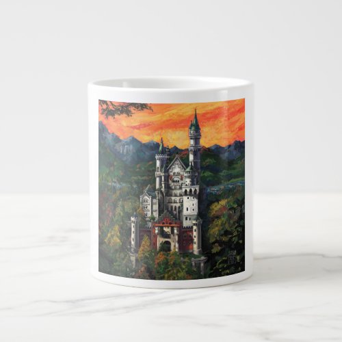Castle Schloss Neuschwanstein Large Coffee Mug