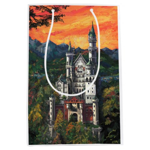 Castle Schloss Neuschwanstein Medium Gift Bag