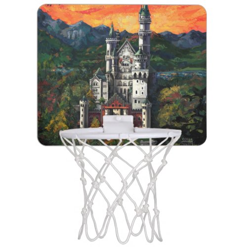 Castle Schloss Neuschwanstein Mini Basketball Hoop