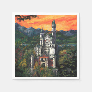 Castle Schloss Neuschwanstein Napkins