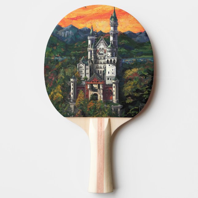 Castle Schloss Neuschwanstein Ping-Pong Paddle (Front)