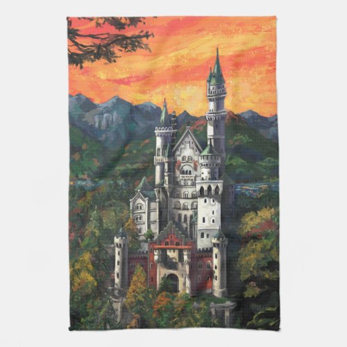 Castle Schloss Neuschwanstein Towel