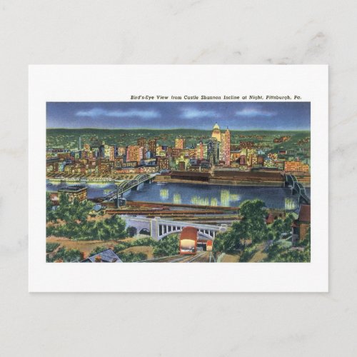 Castle Shannon Incline Pittsburgh PA Postcard