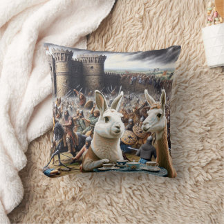 Castle Siege Tea Party Throw Pillow