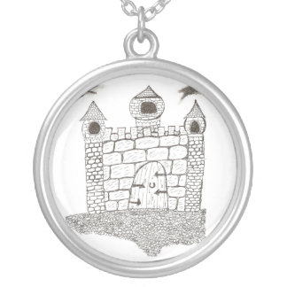 Castle Silver Plated Necklace