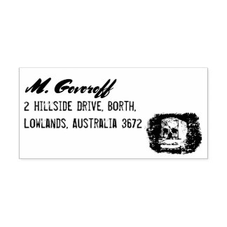 Castle Skull Rubber Stamp