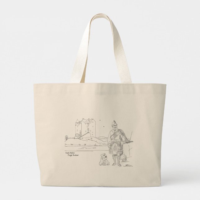 Castle Stalker, Argyll Scotland Tote Bag (Back)