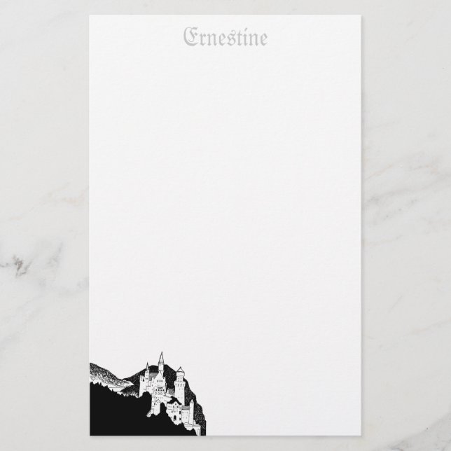 Castle stationery - personalized (Front)