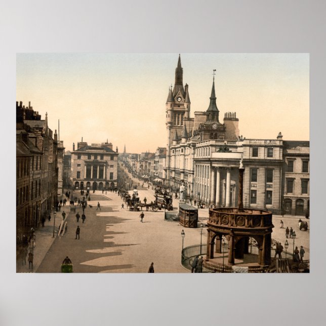 Castle Street, Aberdeen, Scotland Archival Print (Front)