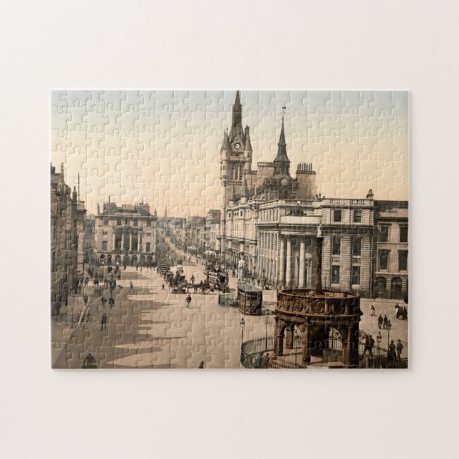 Castle Street, Aberdeen, Scotland Archival Print Jigsaw Puzzle (Horizontal)