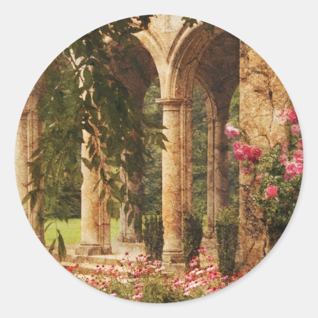 Castle - The Secret Garden Classic Round Sticker (Front)