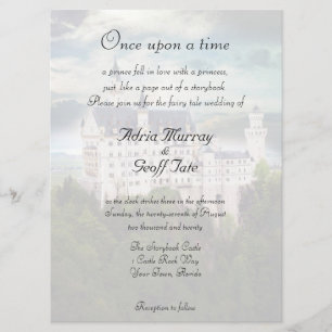 Castle Theme Wedding Invitation
