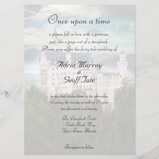 Castle Theme Wedding Invitation