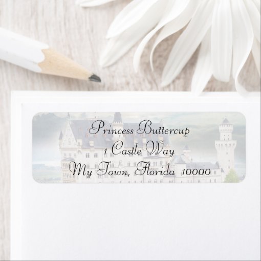 Castle Theme Wedding Mailing Labels Zazzle