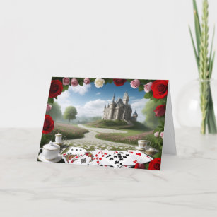 Castle Through the Wonderland Portal Holiday Card