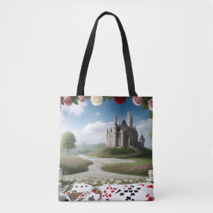 Castle Through the Wonderland Portal Tote Bag
