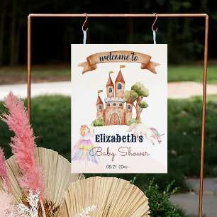 Castle Unicorn Baby Shower Welcome Foam Boards