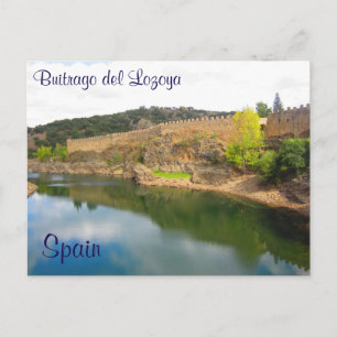 Castle Walls surrounding a small village in Spain Postcard