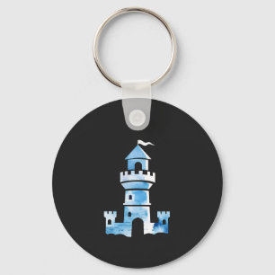 Castle Watercolor Art Keychain