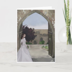Castle wedding greeting card. card