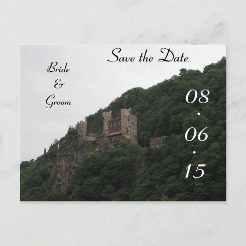 Castle Wedding Save the Date Announcement Postcard