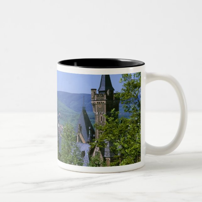 Castle, Wernigerode, Saxony Anhalt, Germany Two-Tone Coffee Mug (Right)