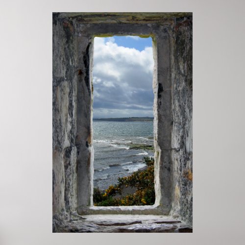 Castle Window Effect _ Sea View Illusion Poster