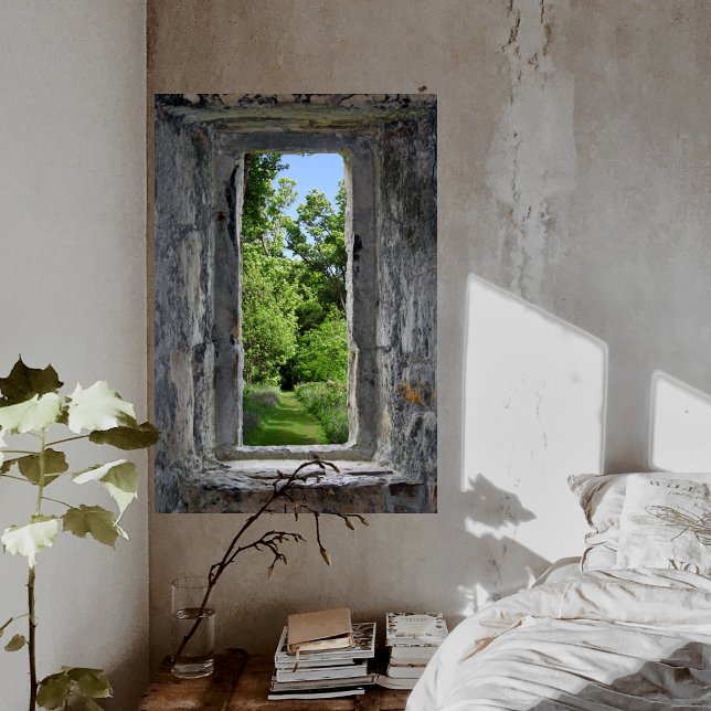 Castle Window Illusion Creates Effect of View Poster (Creator Uploaded)