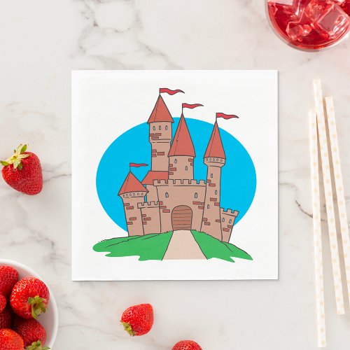 Castle With Flags Napkins