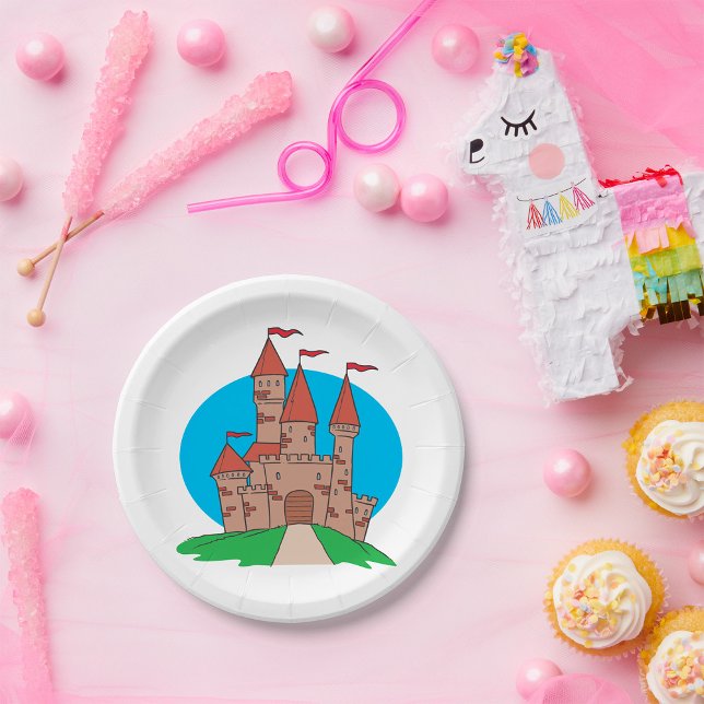 Castle With Flags Paper Plates (Creator Uploaded)