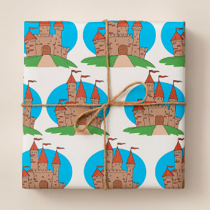 Castle With Flags Wrapping Paper