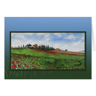 Castle with poppies cards