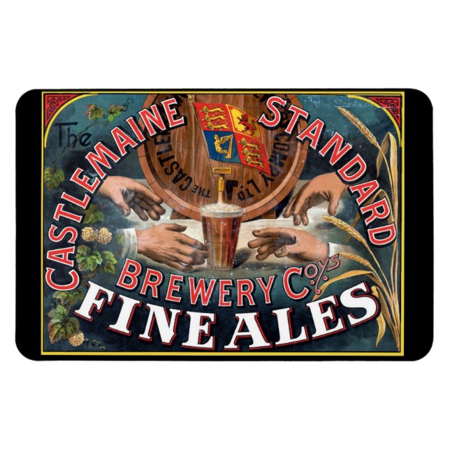 Castlemaine Australian Beer Label Magnet (Horizontal)