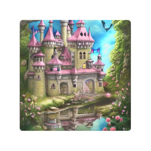 Castles are magnificent structures that have capti metal print