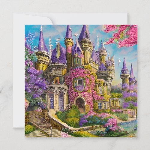 Castles are magnificent structures that have capti note card