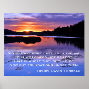 Castles in the air - Thoreau Poster