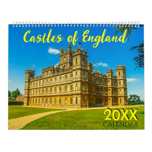 Castles of England Scenic 2025 Wall Calendar