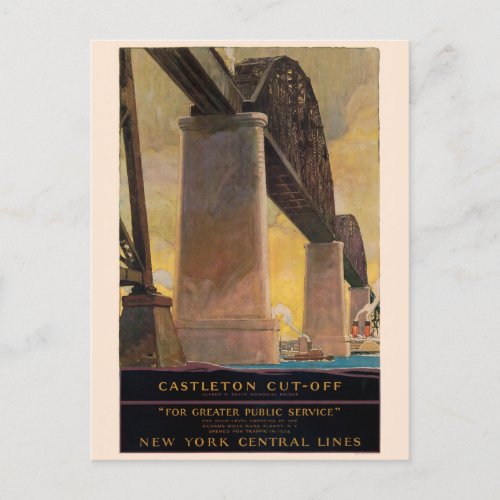 Castleton Cut_Off New York Vintage Poster 1924 Postcard