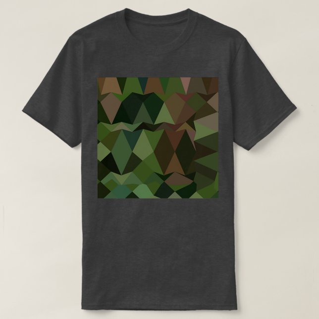 Castleton Green Abstract Low Polygon Background 2 T-Shirt (Design Front)