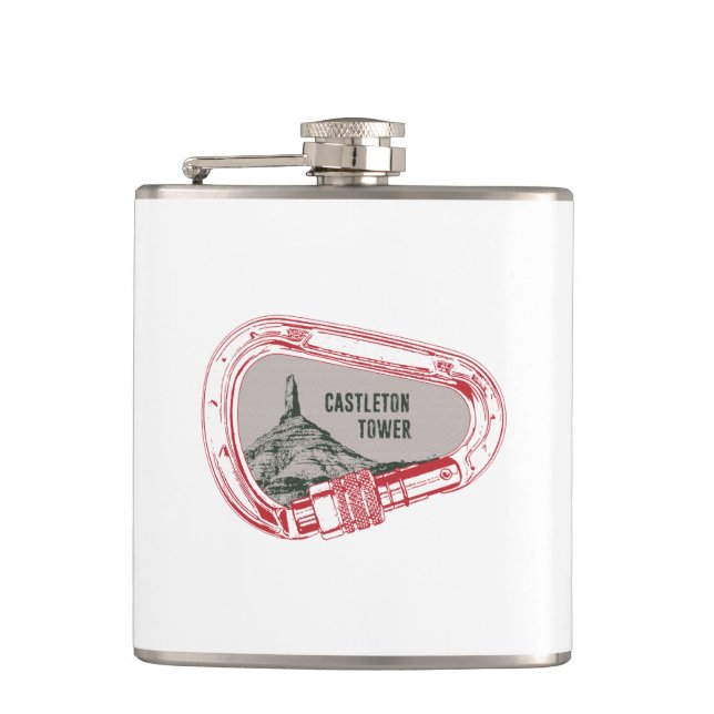 Castleton Tower Climbing Carabiner Flask (Front)