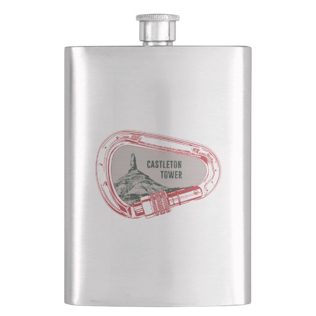 Castleton Tower Climbing Carabiner Flask (Front)