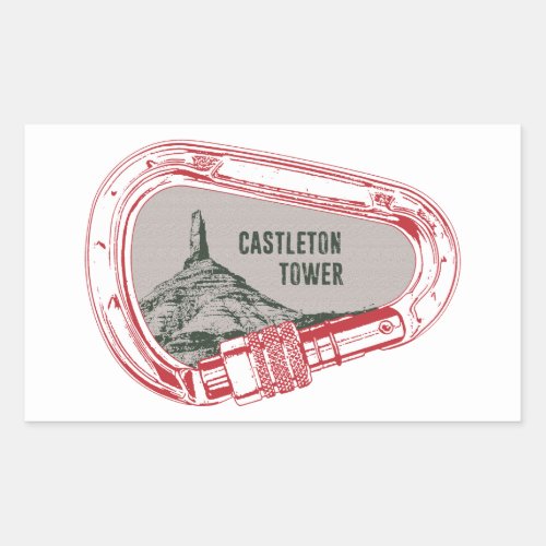 Castleton Tower Climbing Carabiner Rectangular Sticker