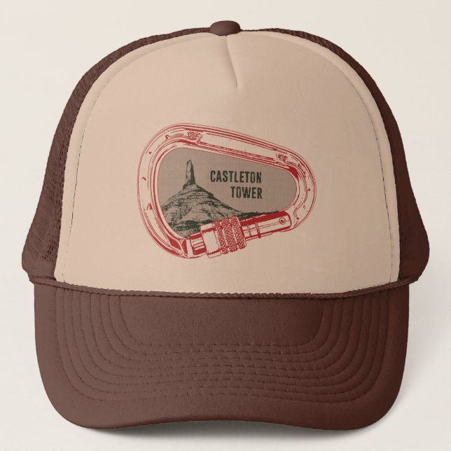 Castleton Tower Climbing Carabiner Trucker Hat (Front)